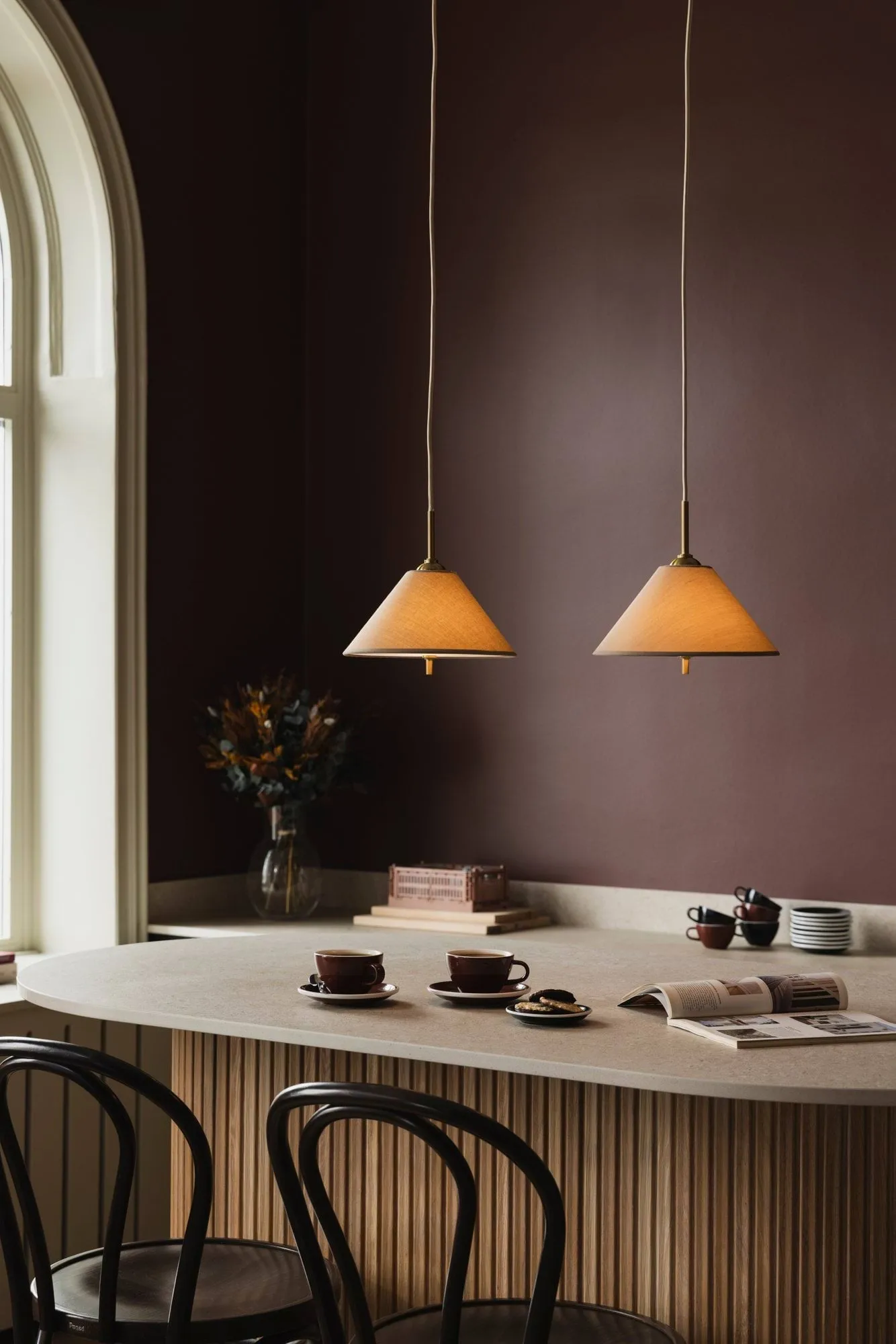 Iris candeeiro suspenso 25, Mocha (castanho) Globen Lighting