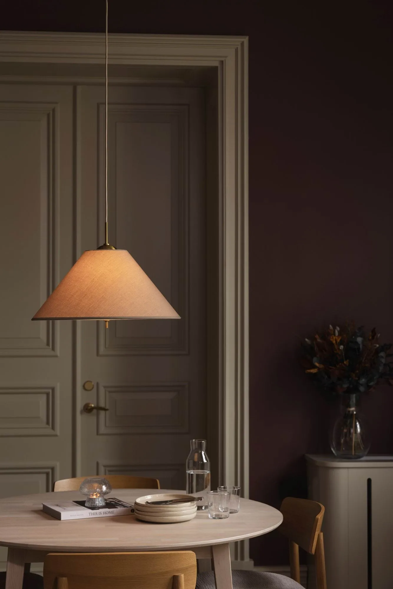Iris candeeiro suspenso 50, Mocha (castanho) Globen Lighting