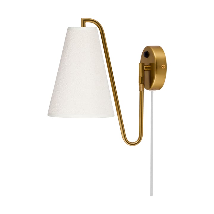 Lou candeeiro de parede - Bouclé branco-latão escovado  - Globen Lighting