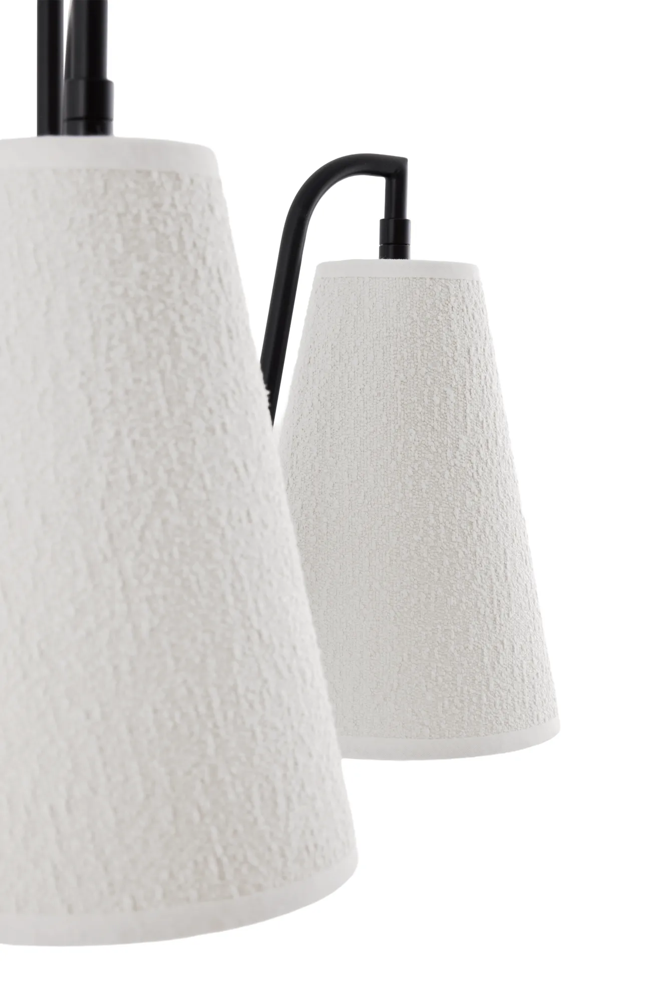 Lou candeeiro pendente, 3, bouclé branco-preto, 46x46 cm Globen Lighting