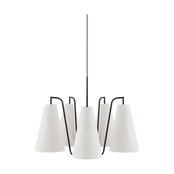 Lou candeeiro pendente - 5, bouclé branco-preto, 67x67 cm - Globen Lighting