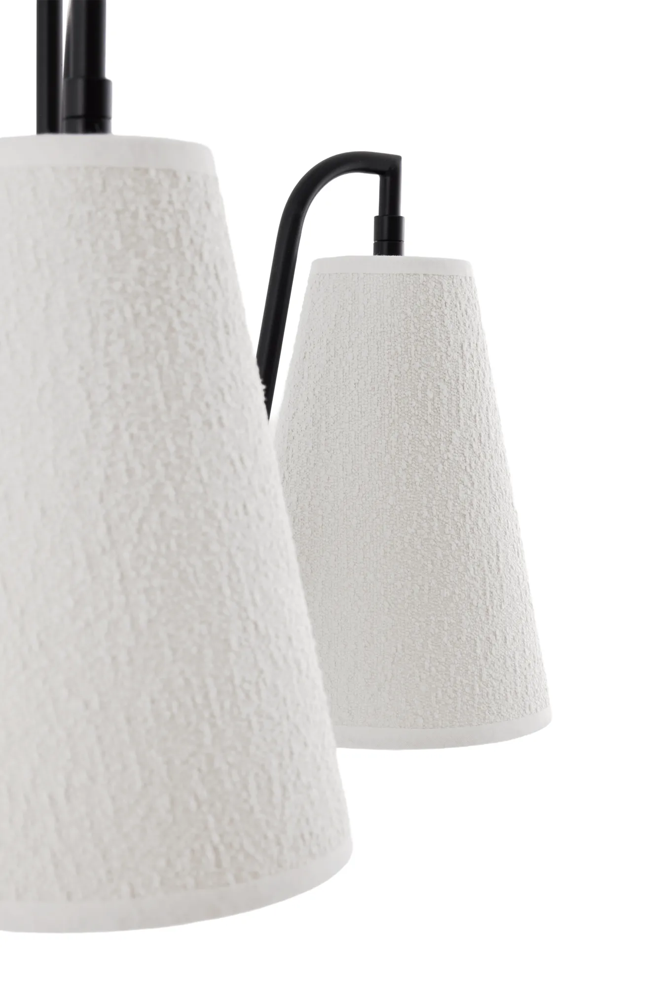 Lou candeeiro pendente, 5, bouclé branco-preto, 67x67 cm Globen Lighting