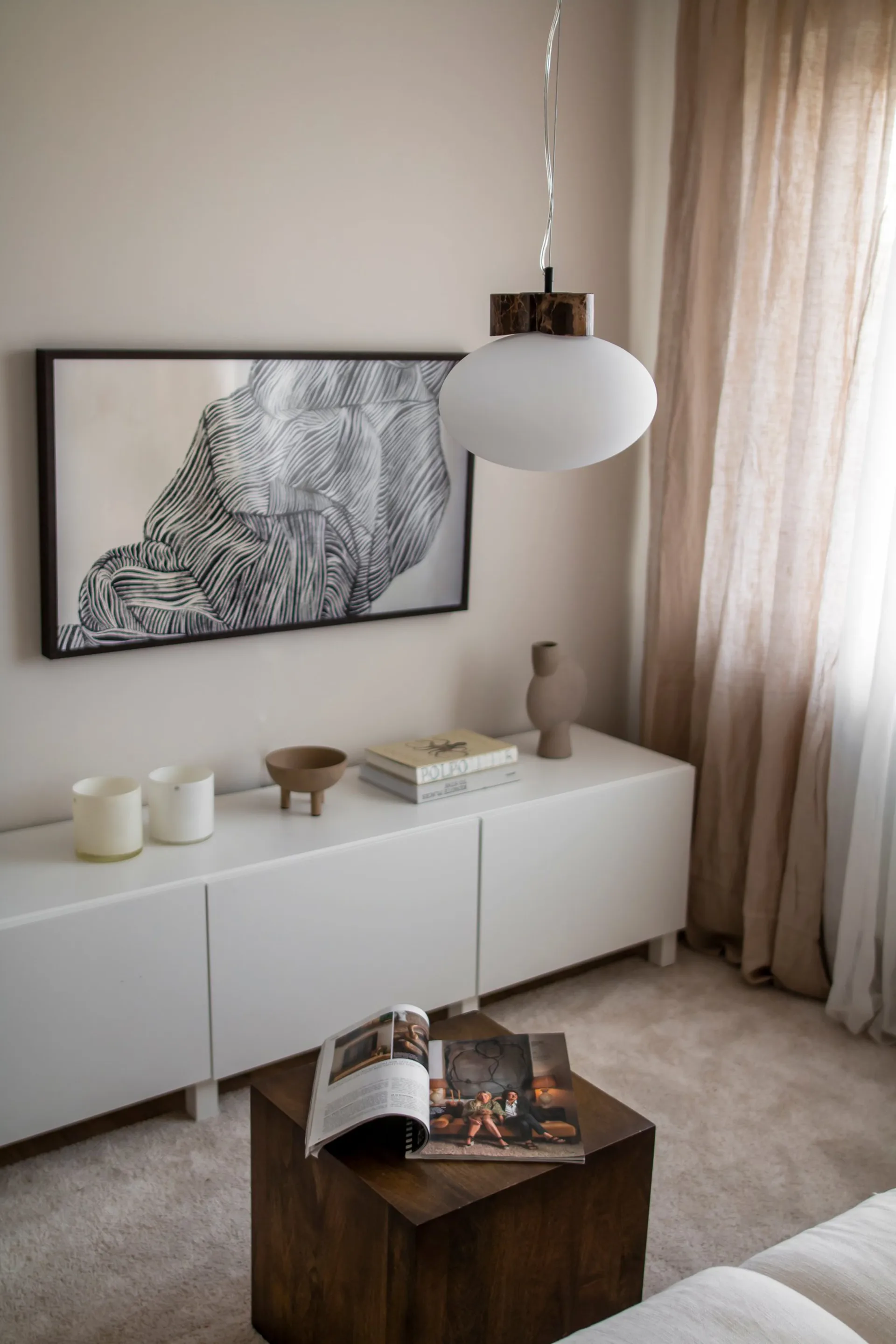 Mammut candeeiro suspenso Ø30 cm, Marrom Globen Lighting