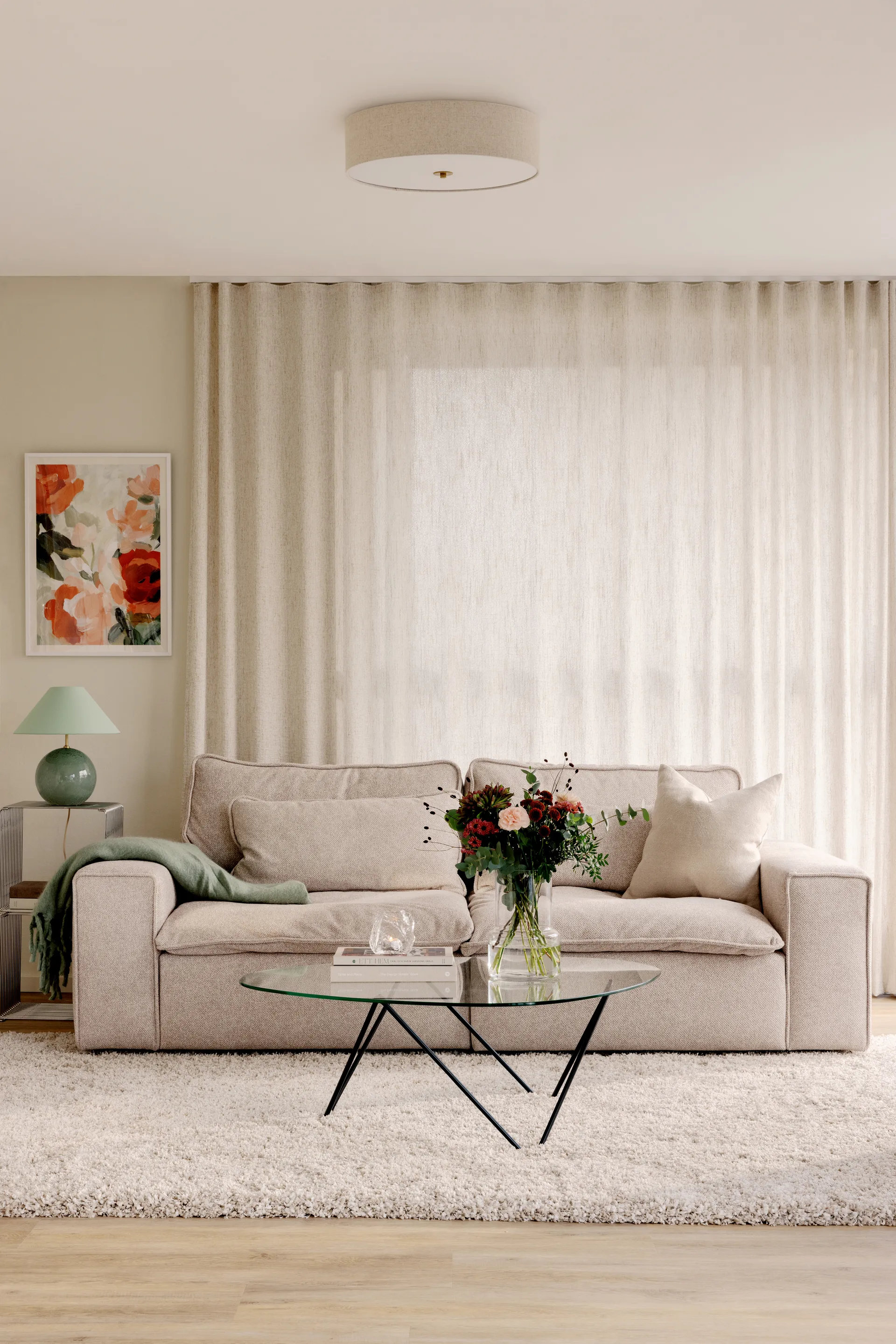 Noah 35 candeeiro de teto, Bege Globen Lighting