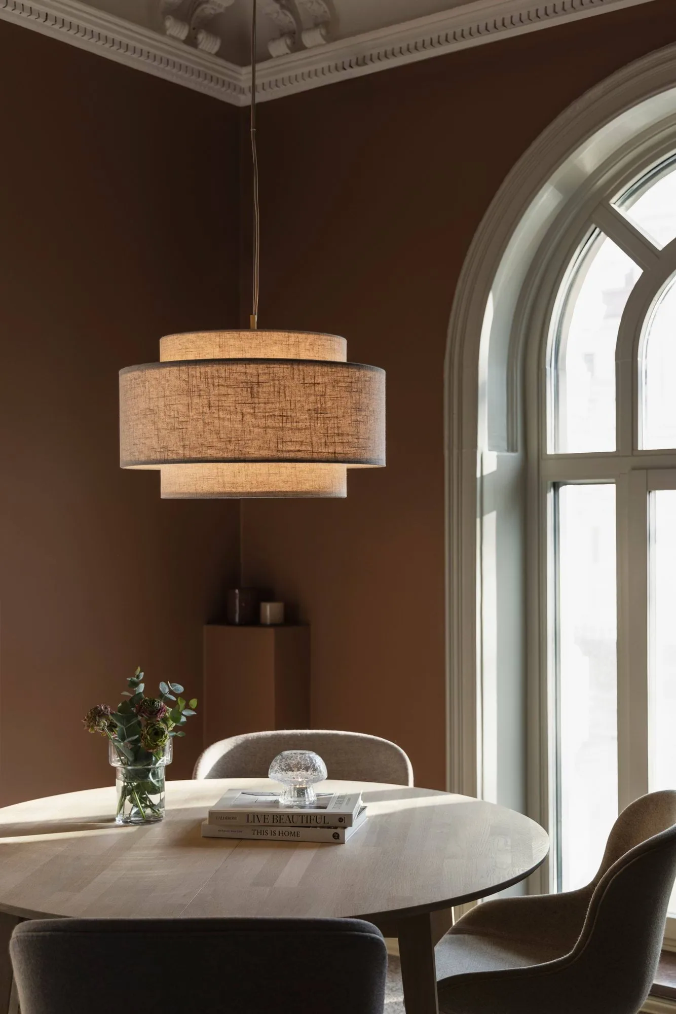 Noah candeeiro suspenso Ø50 cm, Beige Globen Lighting