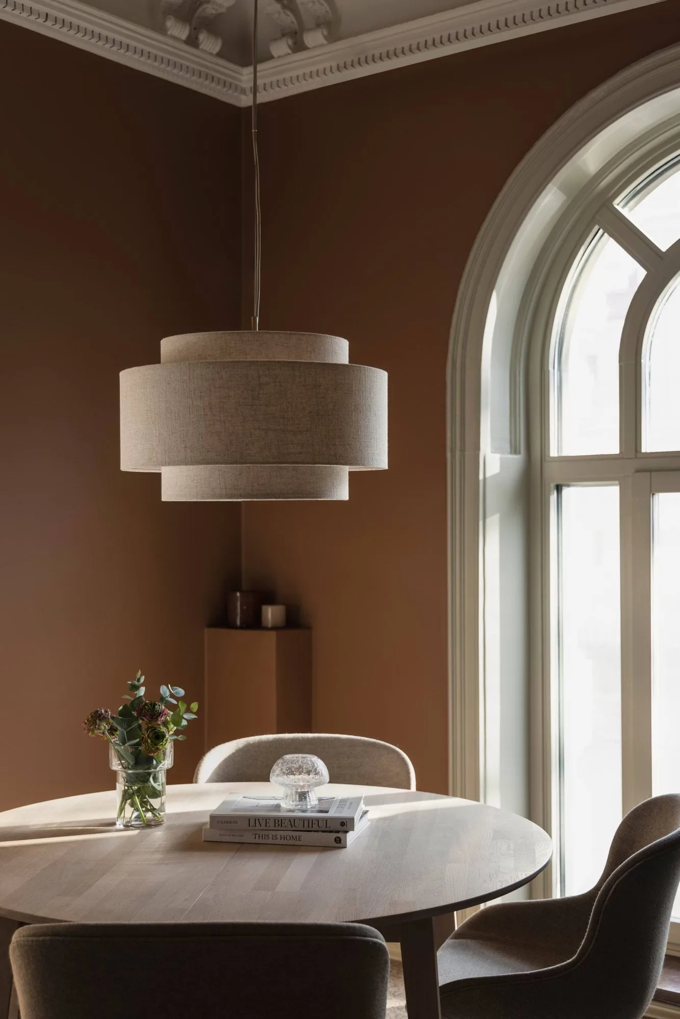 Noah candeeiro suspenso Ø50 cm, Beige Globen Lighting