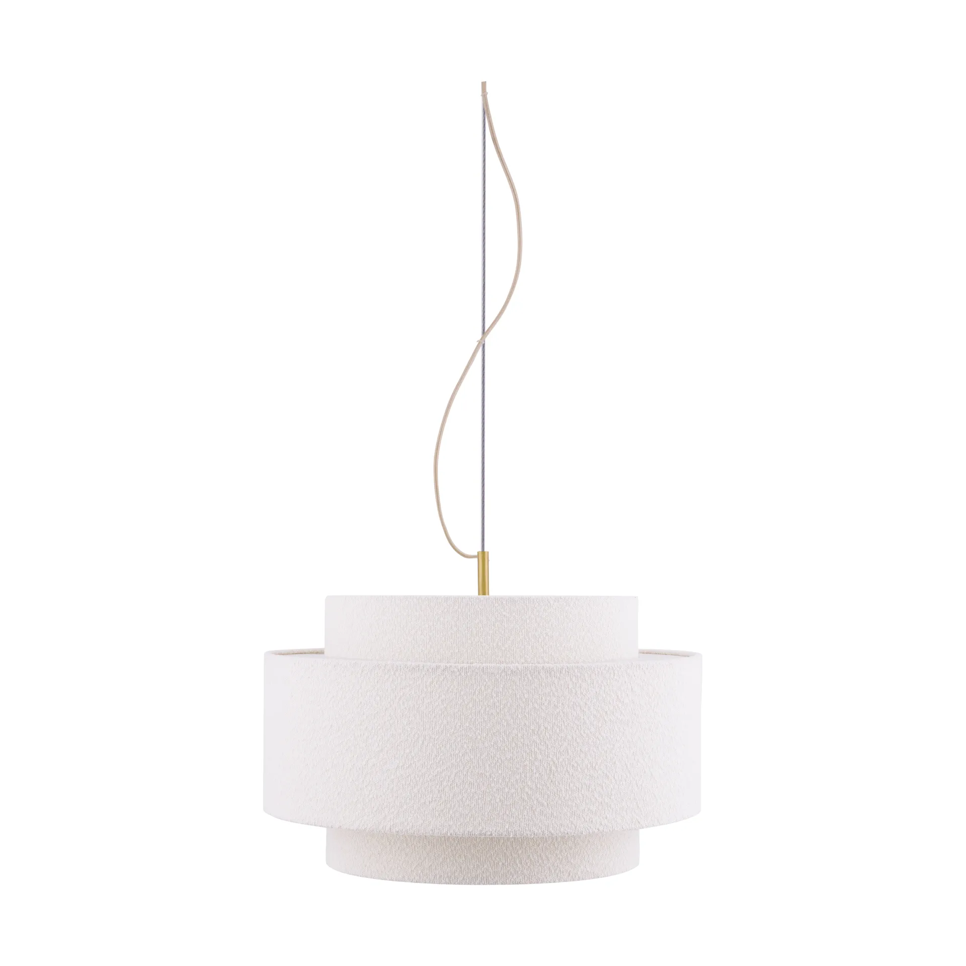 Noah candeeiro suspenso Ø50 cm, Bouclé branco Globen Lighting