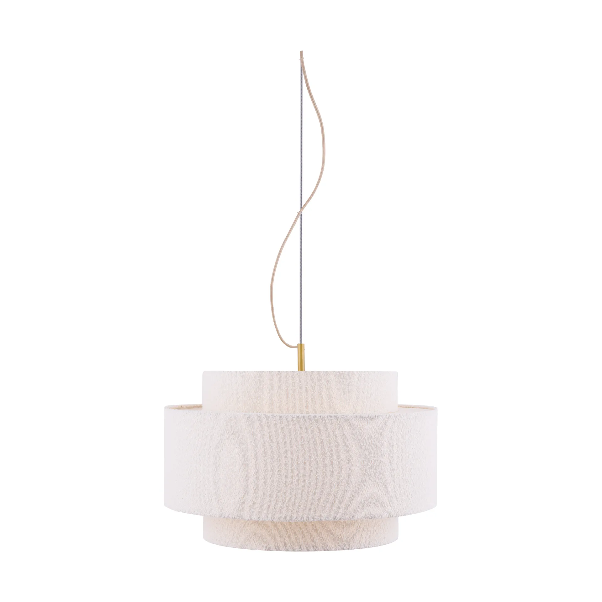 Noah candeeiro suspenso Ø50 cm, Bouclé branco Globen Lighting