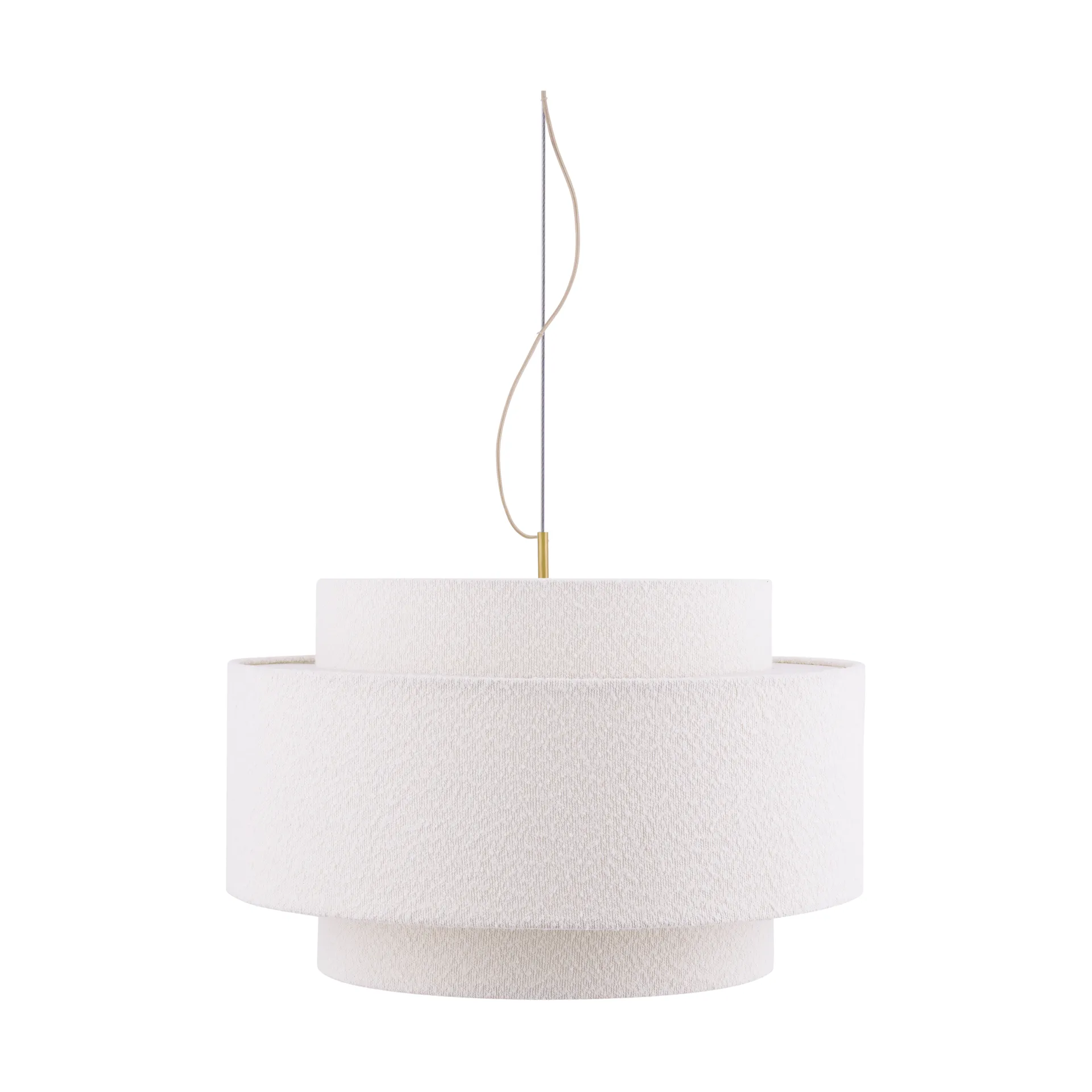 Noah candeeiro suspenso Ø70 cm, Bouclé branco Globen Lighting