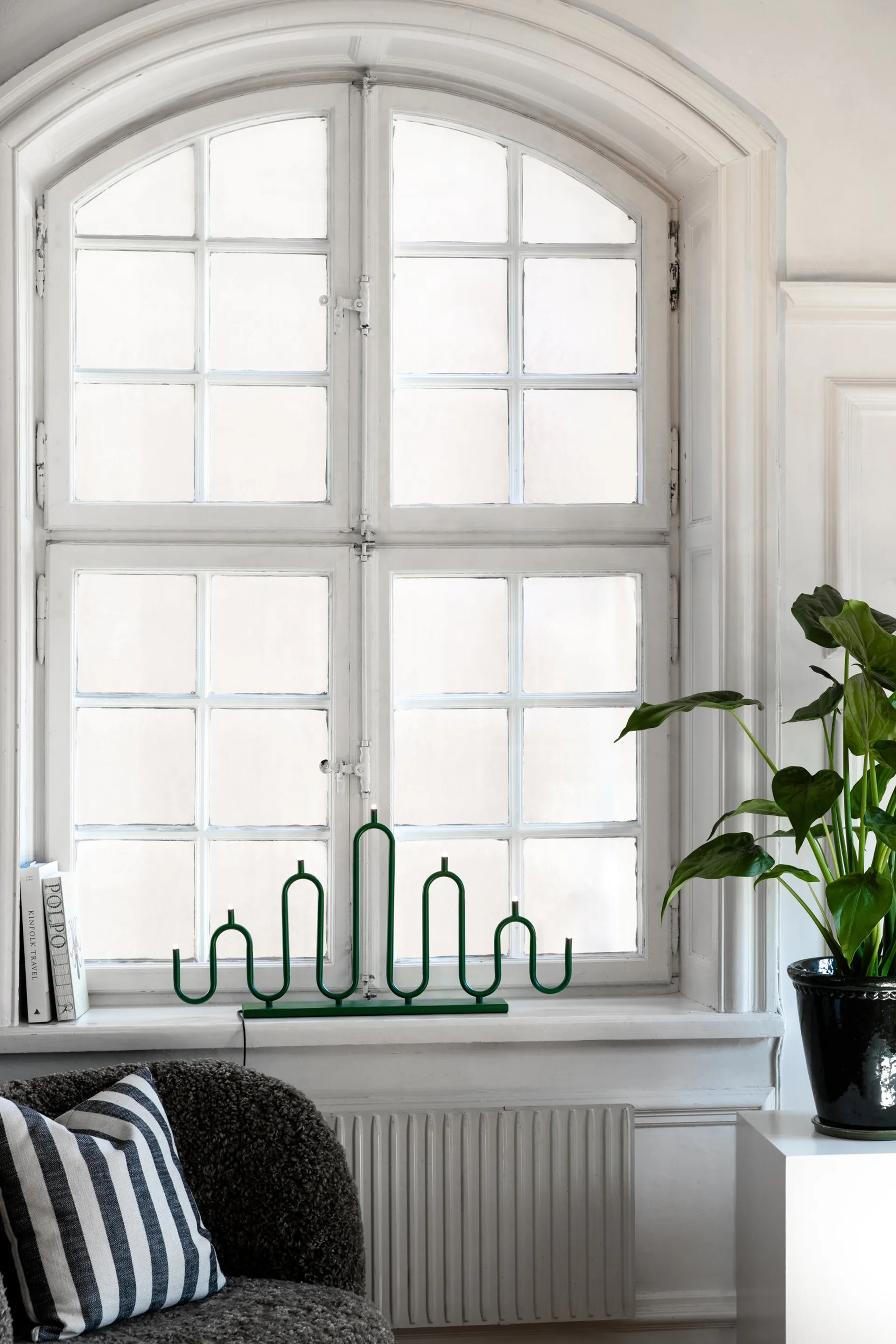 Noel 7 castiçal de advento, Verde  Globen Lighting