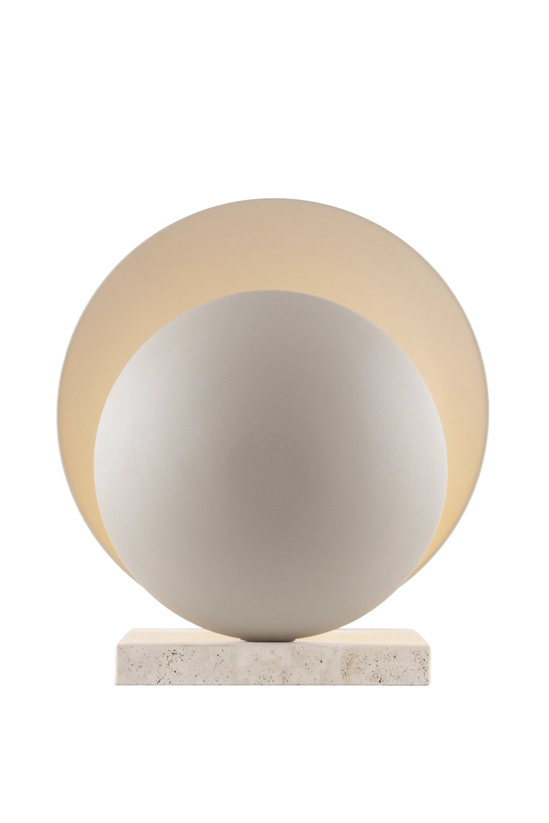 Orbit candeeiro de mesa , Beige-Travertina Globen Lighting