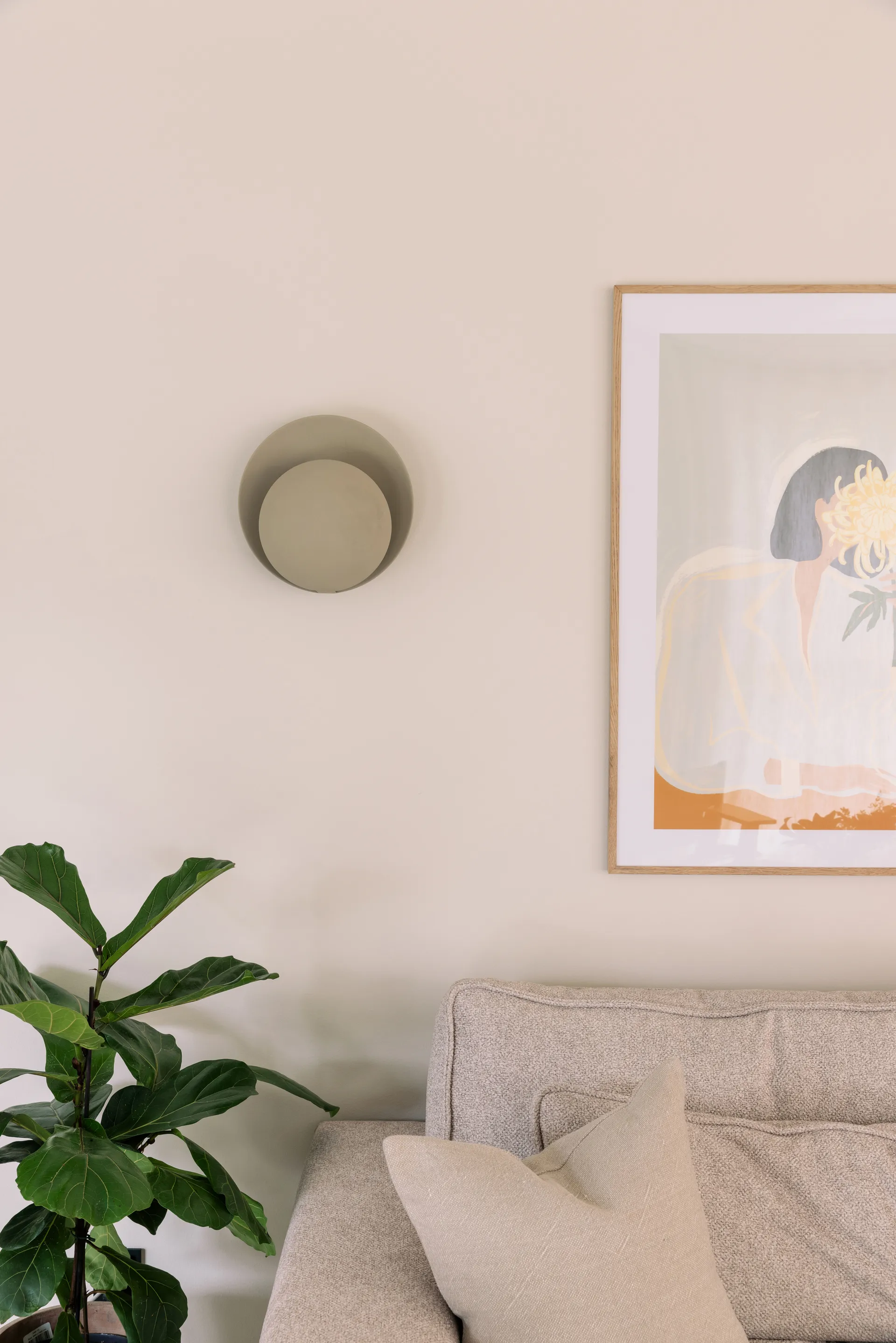 Orbit candeeiro de parede, Bege Globen Lighting