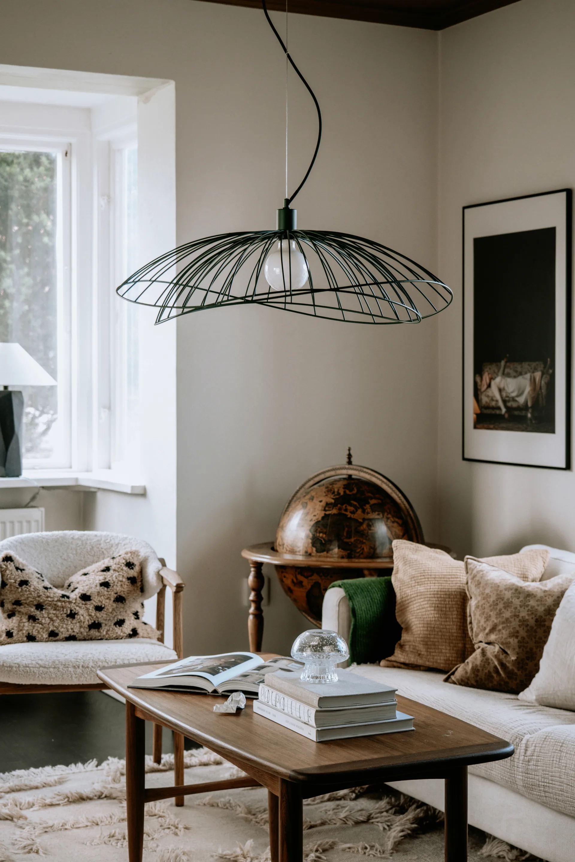 Ray candeeiro suspenso  Ø70 cm, Verde Globen Lighting