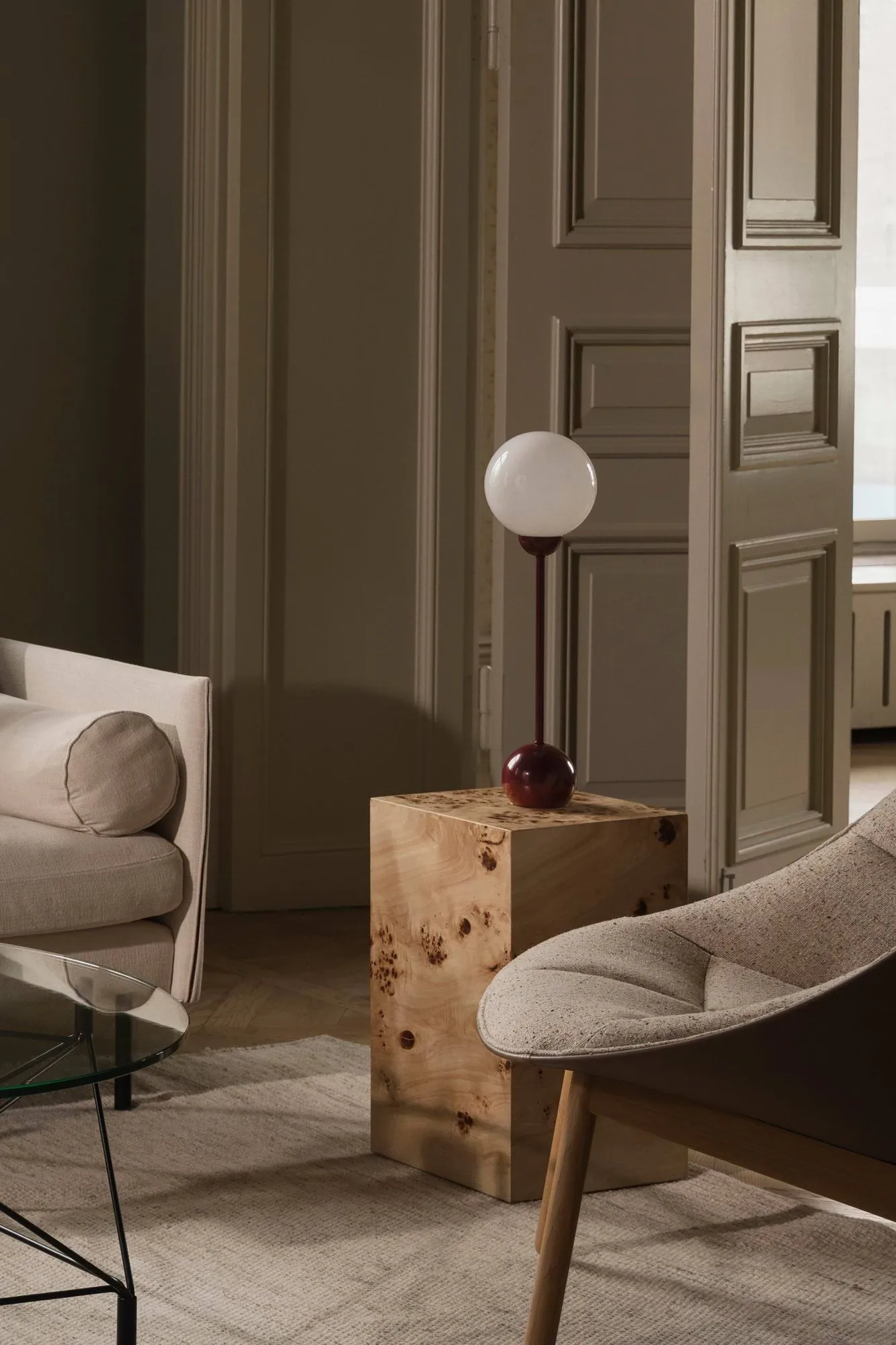 Ripley candeeiro de mesa, Burgundy (vermelho), 52 cm Globen Lighting