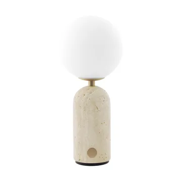 Torrano candeeiro de mesa portátil - Beige travertine, 27,5 cm - Globen Lighting