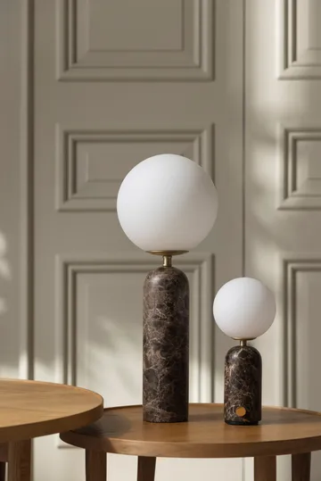 Torrano candeeiro de mesa portátil - Mármore castanho, 27,5 cm - Globen Lighting