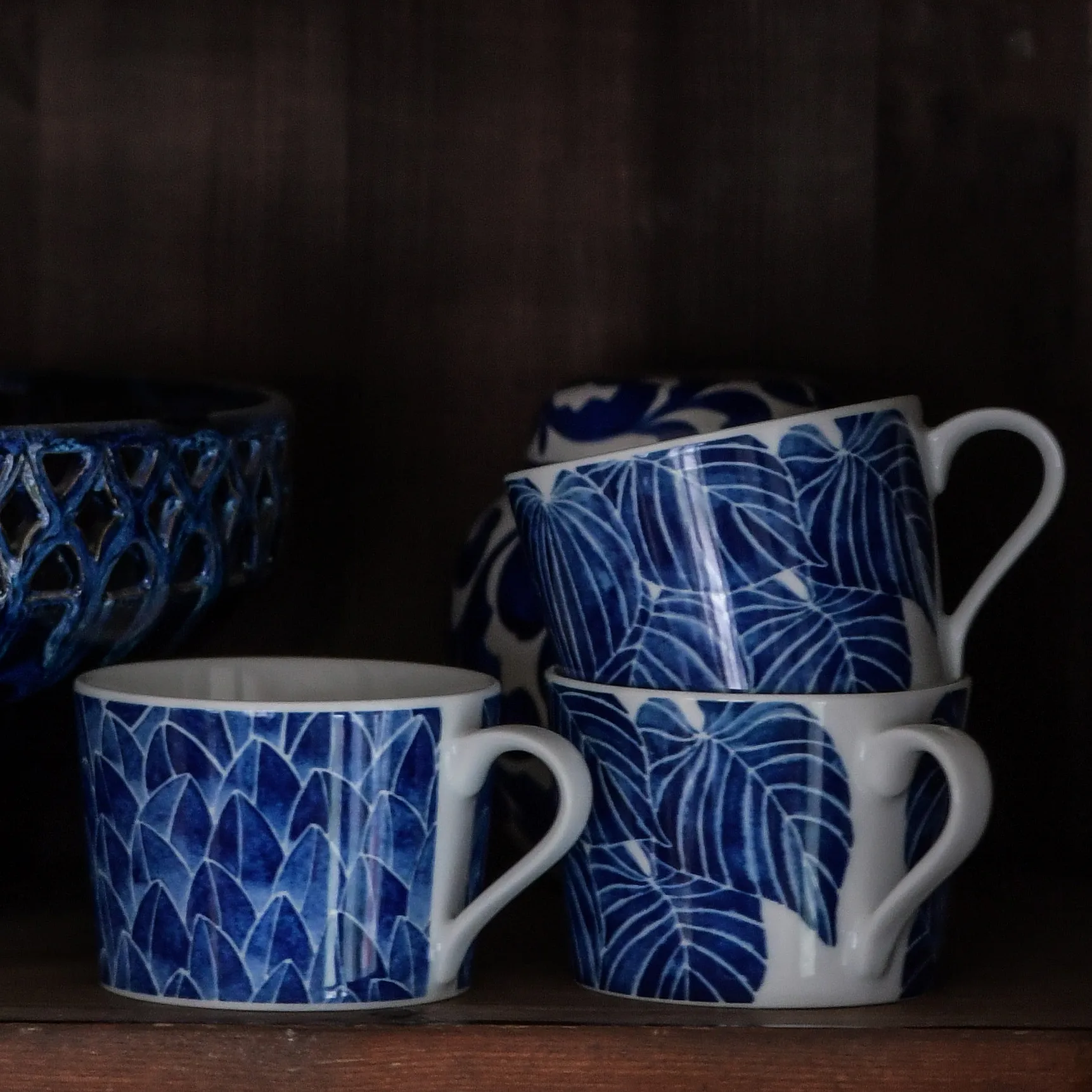 Chávena Botanica com pega , Funkia Götefors Porslin