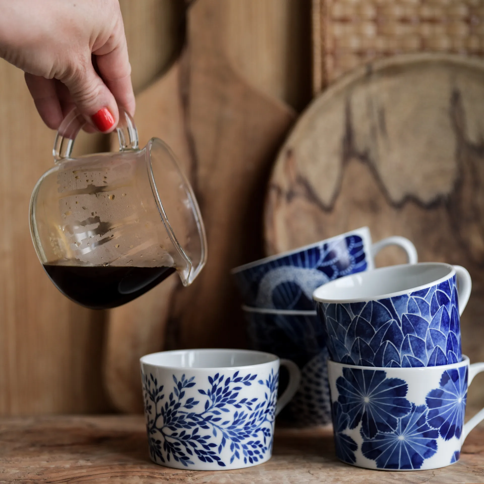 Chávena Botanica com pega , Myrtle Götefors Porslin