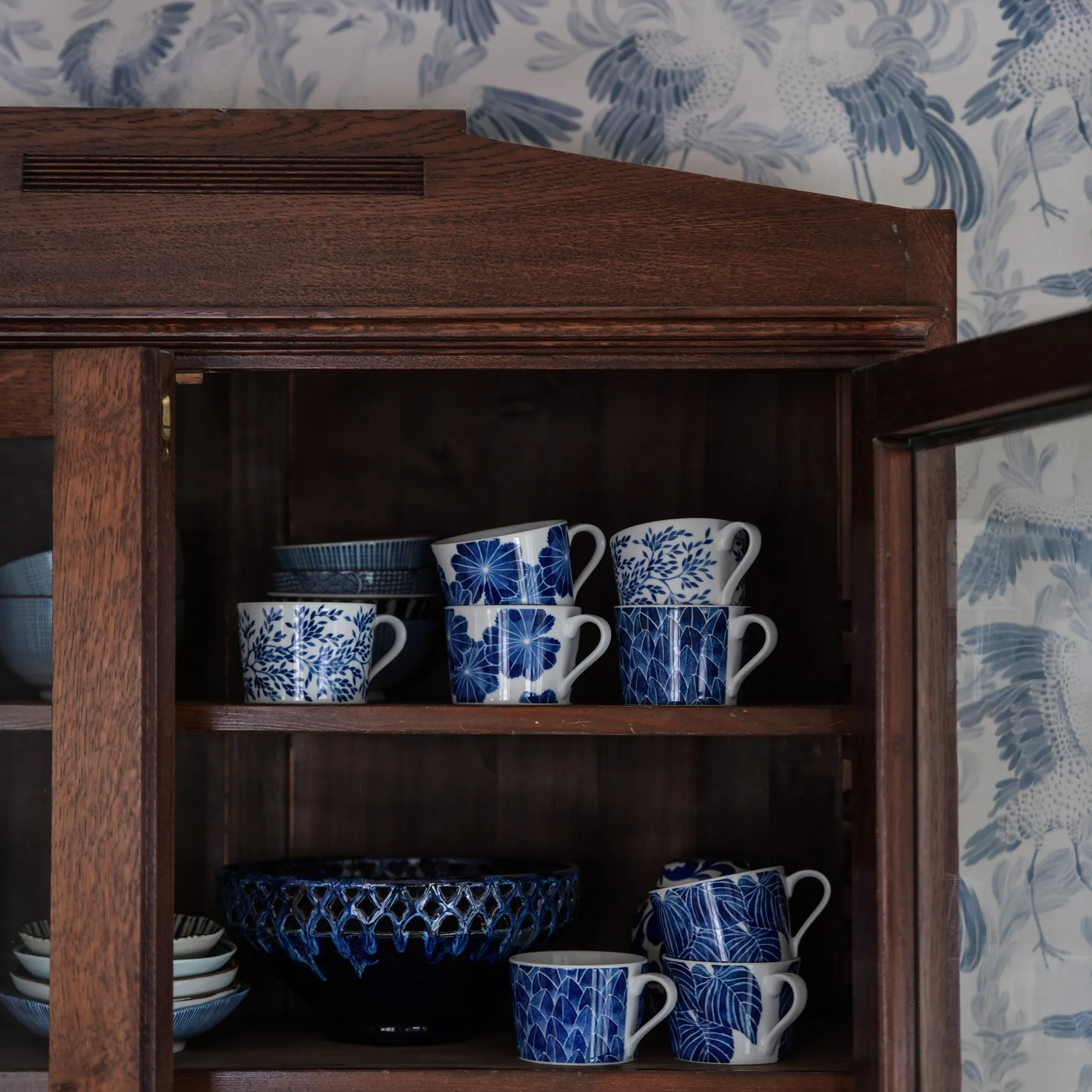 Chávena Botanica com pega , Myrtle Götefors Porslin