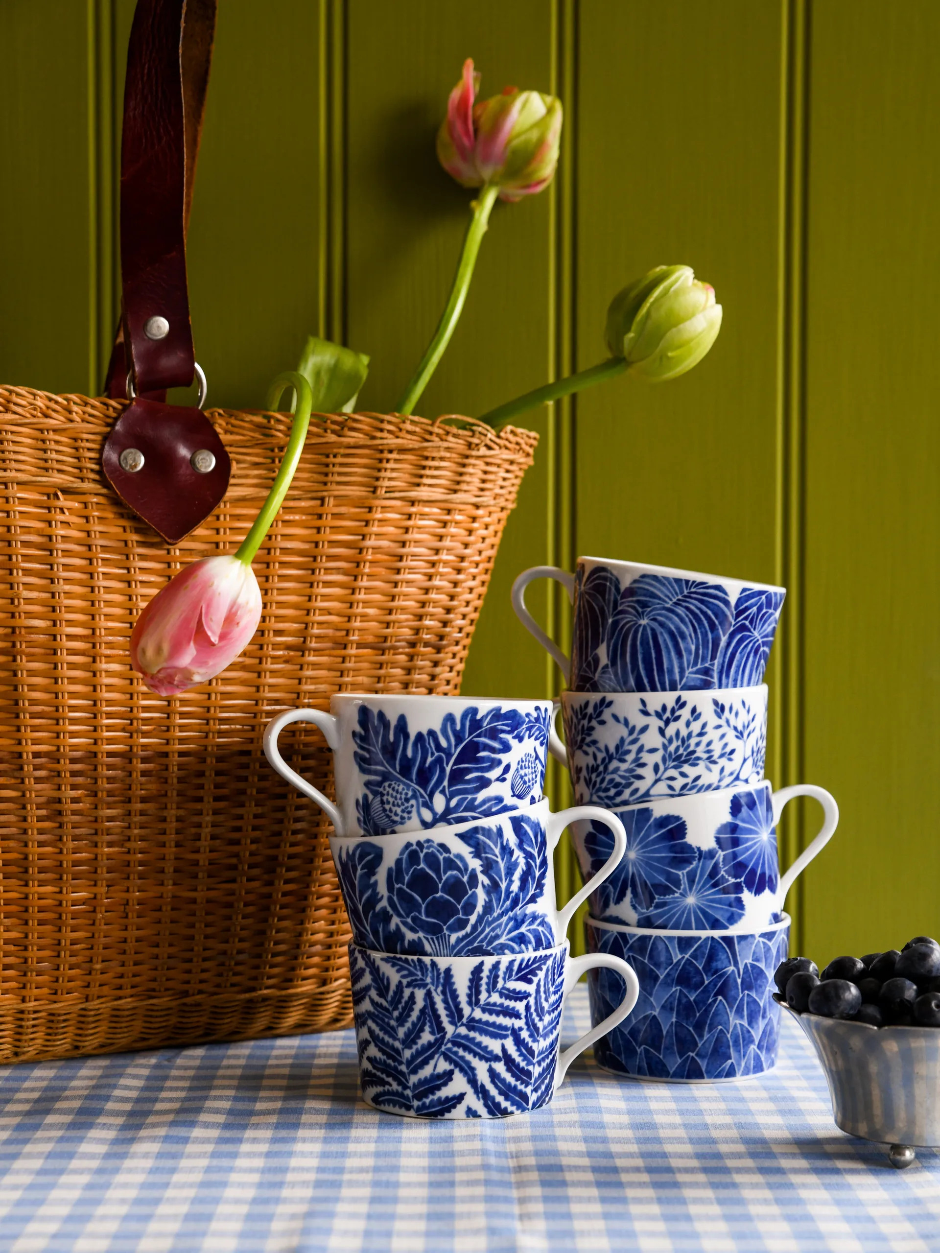 Fern chávena 24 cl, Azul Götefors Porslin