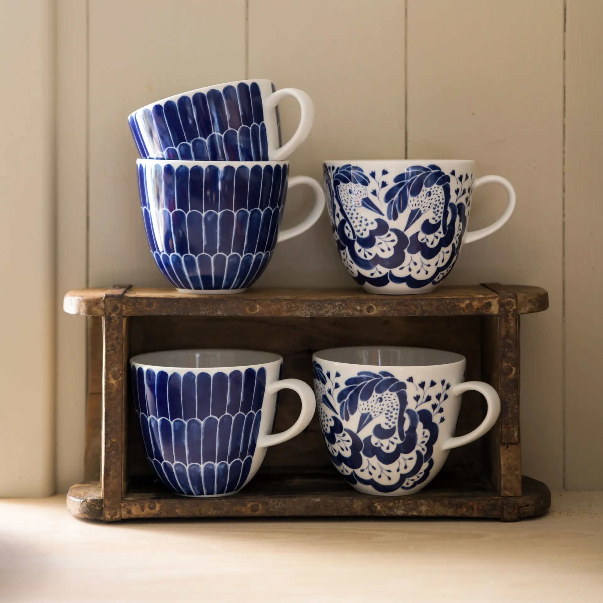 Selma jubileum caneca 41 cl, Azul Götefors Porslin