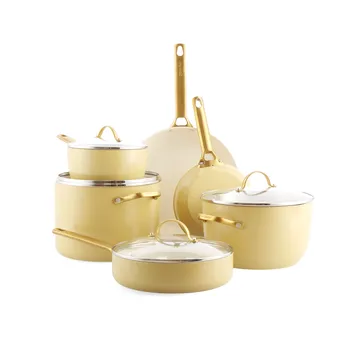 Conjunto de caçarola e frigideira Padova 10 peças - Sunshine yellow - GreenPan