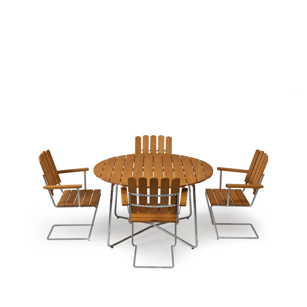 Conjunto Sala de Jantar Grythyttan ø120 cm - carvalho oleado,  Grythyttan Stålmöbler