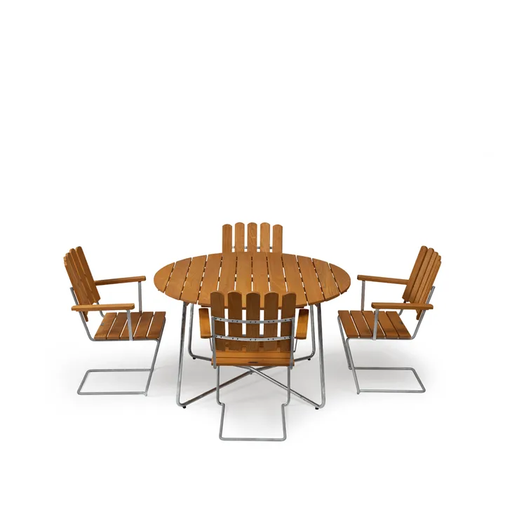 Conjunto Sala de Jantar Grythyttan ø120 cm - carvalho oleado - Grythyttan Stålmöbler