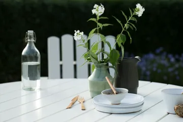 Conjunto Sala de Jantar Grythyttan branco 9A Ø100cm + 4 A2 - Grythyttan Stålmöbler