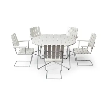 Conjunto Sala de Jantar Grythyttan branco 9A Ø120cm + 5 unidades A2 - Grythyttan Stålmöbler