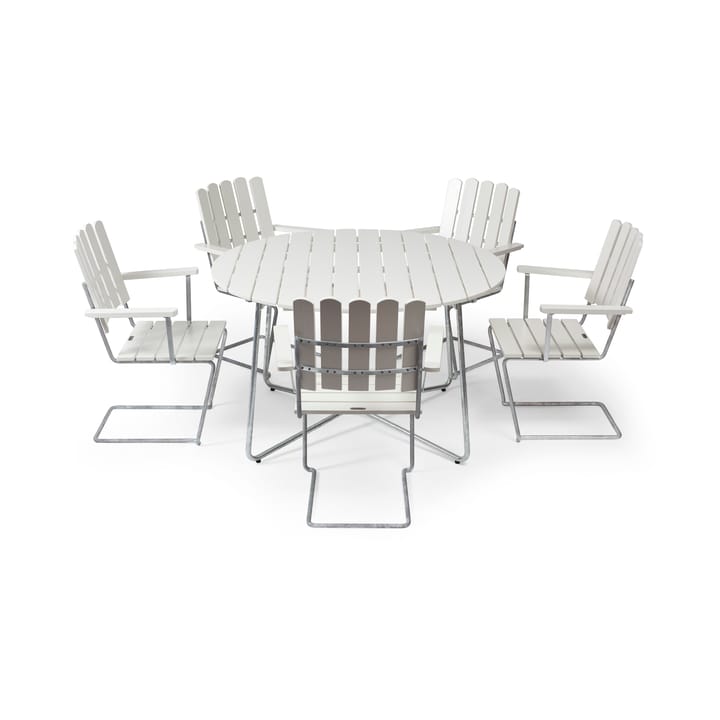 Conjunto Sala de Jantar Grythyttan branco 9A Ø120cm + 5 unidades A2 - undefined - Grythyttan Stålmöbler