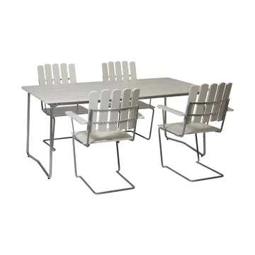 Conjunto Sala de Jantar Grythyttan branco B31 170 cm + 4 cadeiras A2 - Grythyttan Stålmöbler