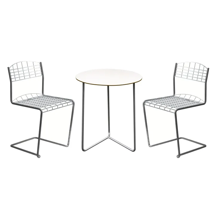 Conjunto Sala de Jantar High Tech - Ø60 cm - Grythyttan Stålmöbler
