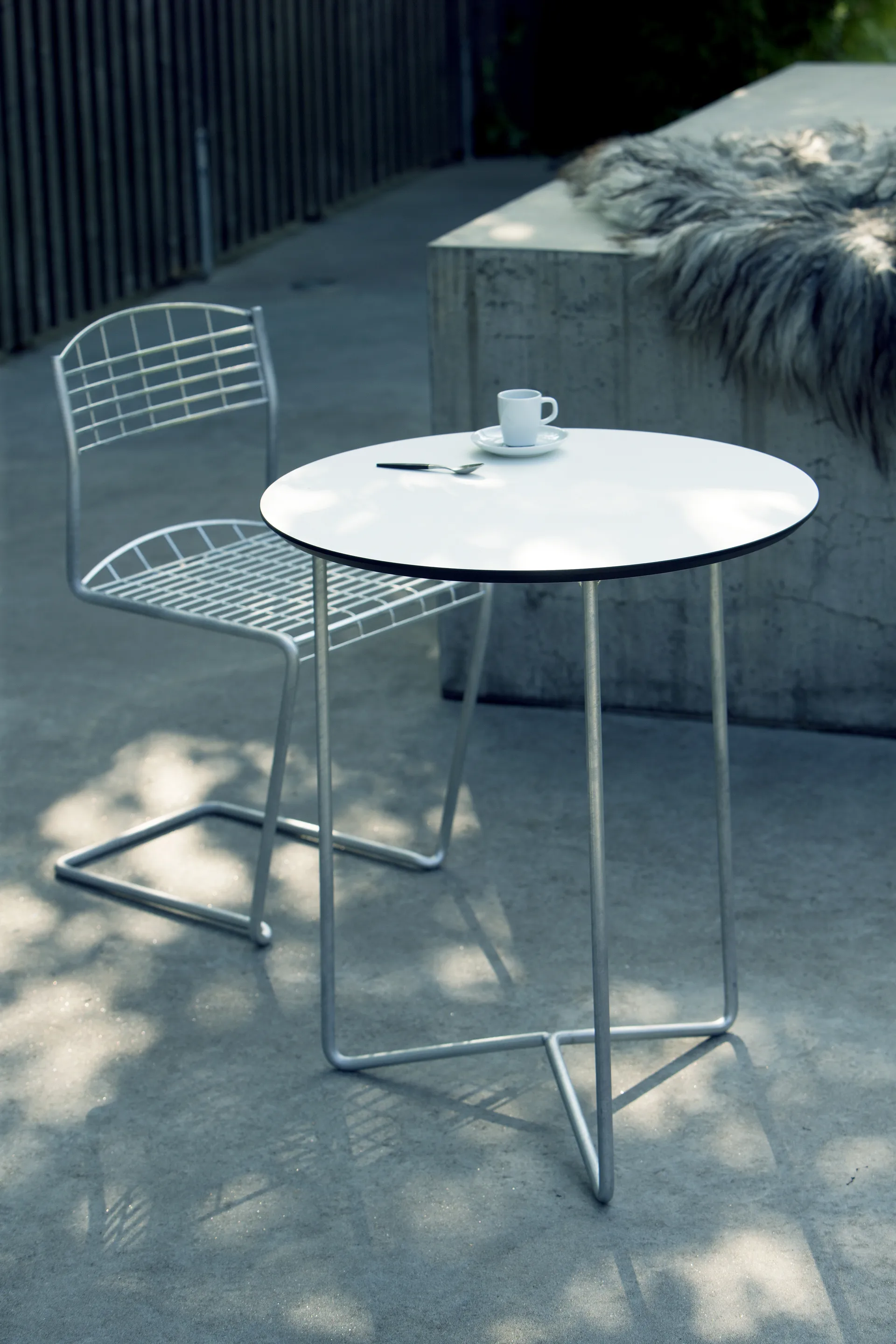 Conjunto Sala de Jantar High Tech - Ø60 cm,  Grythyttan Stålmöbler