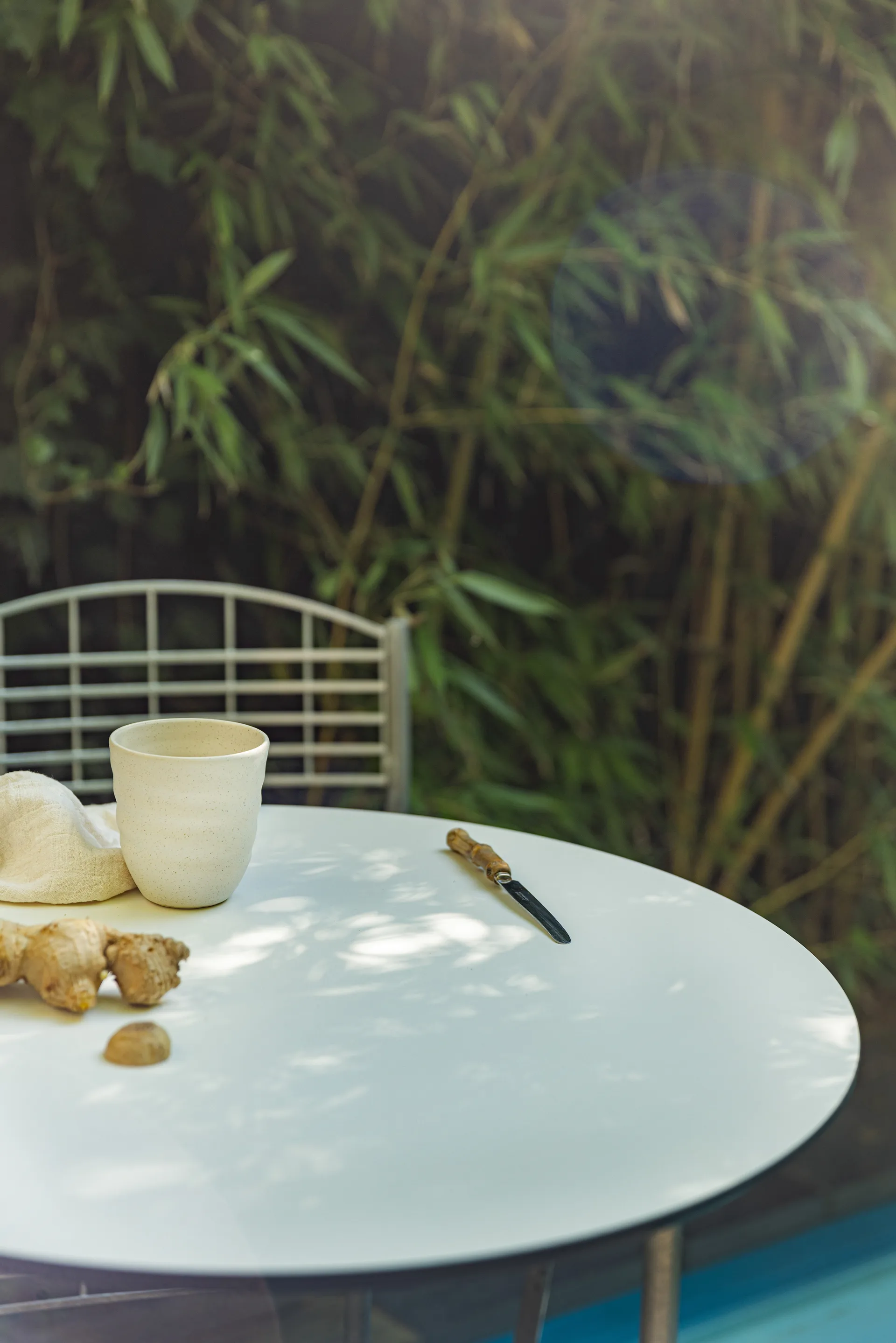 Conjunto Sala de Jantar High Tech - Ø60 cm Grythyttan Stålmöbler