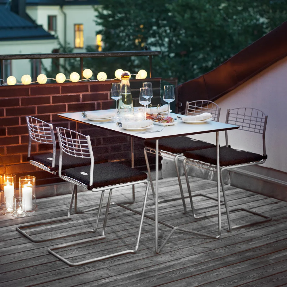 Conjunto Sala de Jantar High Tech - Mesa retangular,  Grythyttan Stålmöbler