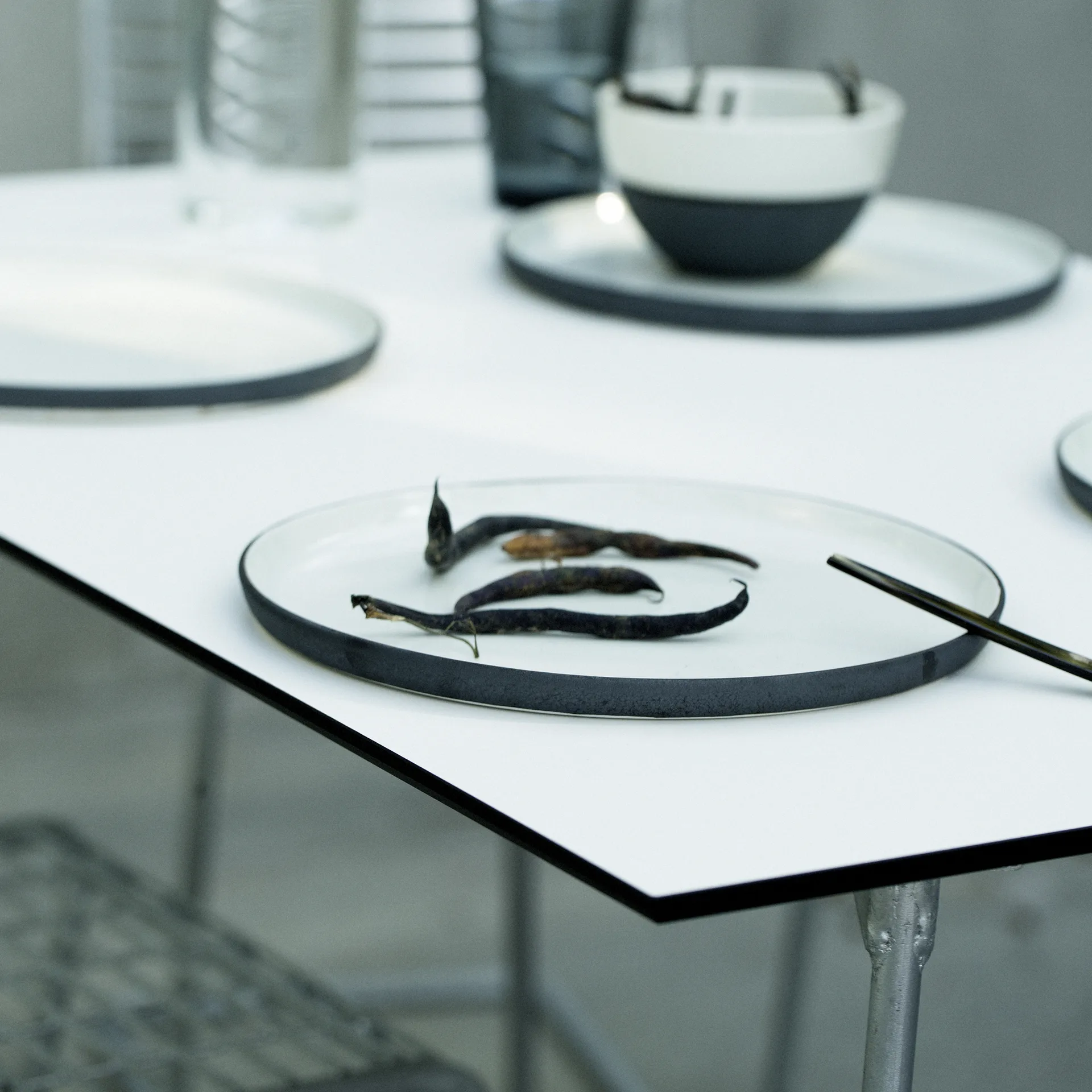 Conjunto Sala de Jantar High Tech - Mesa retangular,  Grythyttan Stålmöbler