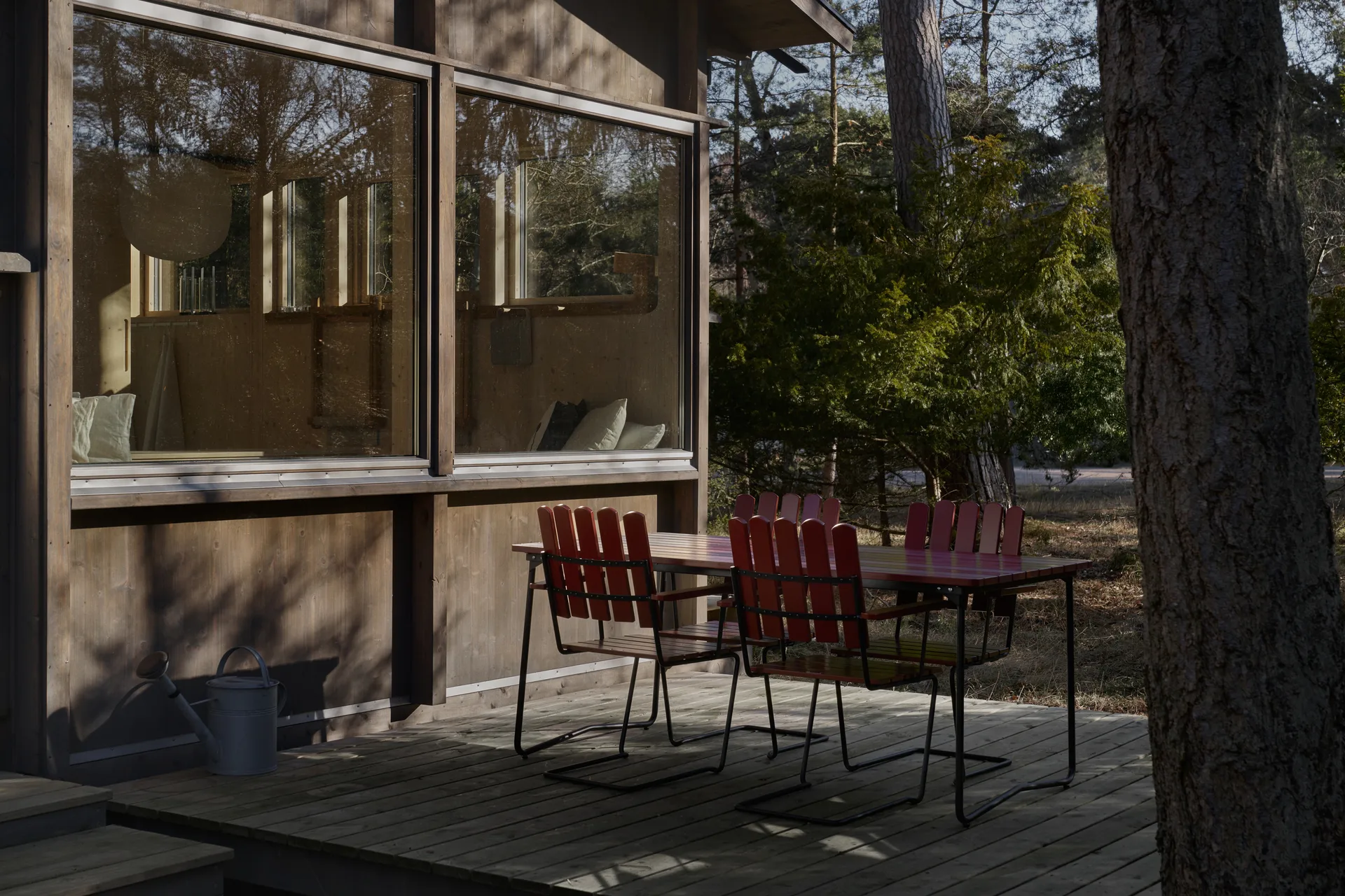 Grythyttan capa de proteção para móveis, B31 mesa de jantar 170 cm + 4 cadeiras Grythyttan Stålmöbler