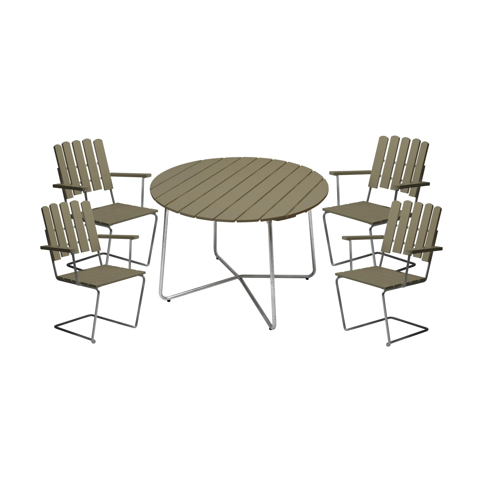 Grythyttan conjunto de jantar 9A 100 + 4 cadeiras A2 verde claro,  Grythyttan Stålmöbler