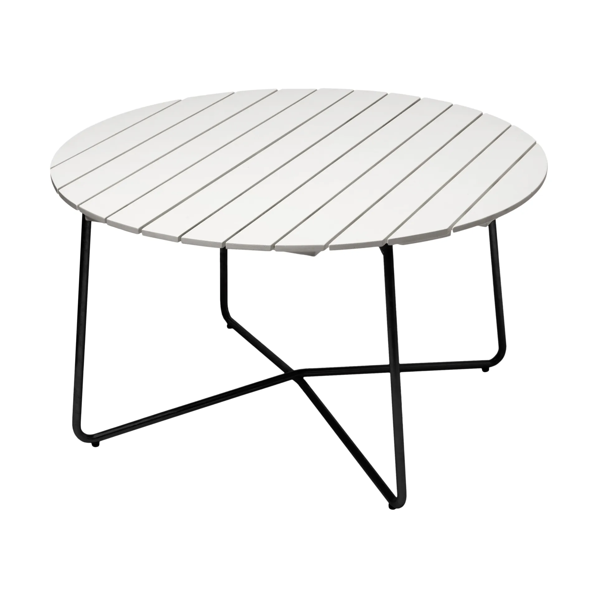 Mesa de jantar 9A, Carvalho laqueado branco-preto, Ø120 cm Grythyttan Stålmöbler
