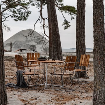 Mesa de jantar 9A - Teca Ø100 cm - Grythyttan Stålmöbler