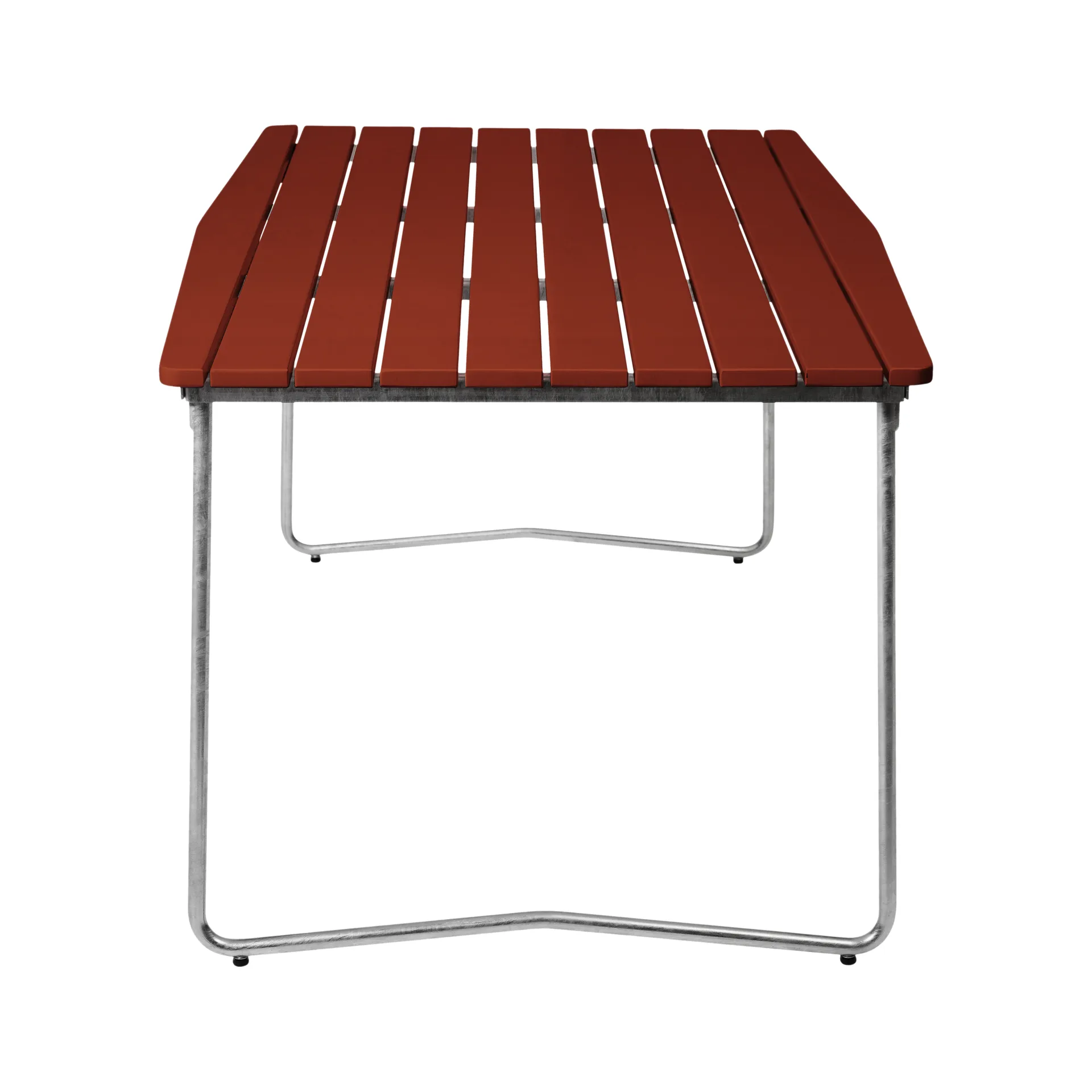 Mesa de jantar B31, 170x92 cm, carvalho vermelho-escuro lacado-aço galvanizado Grythyttan Stålmöbler