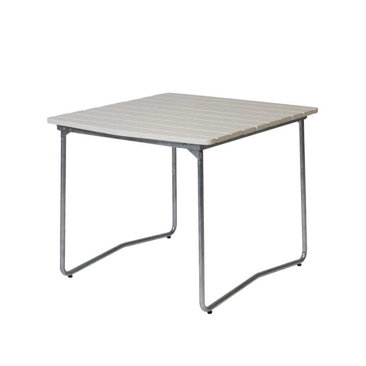 Mesa de jantar B31 84 - Carvalho laqueado branco-aço galvanizado à quente - Grythyttan Stålmöbler