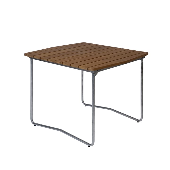 Mesa de jantar B31 84 - Teca-estrutura em aço galvanizado à quente - Grythyttan Stålmöbler