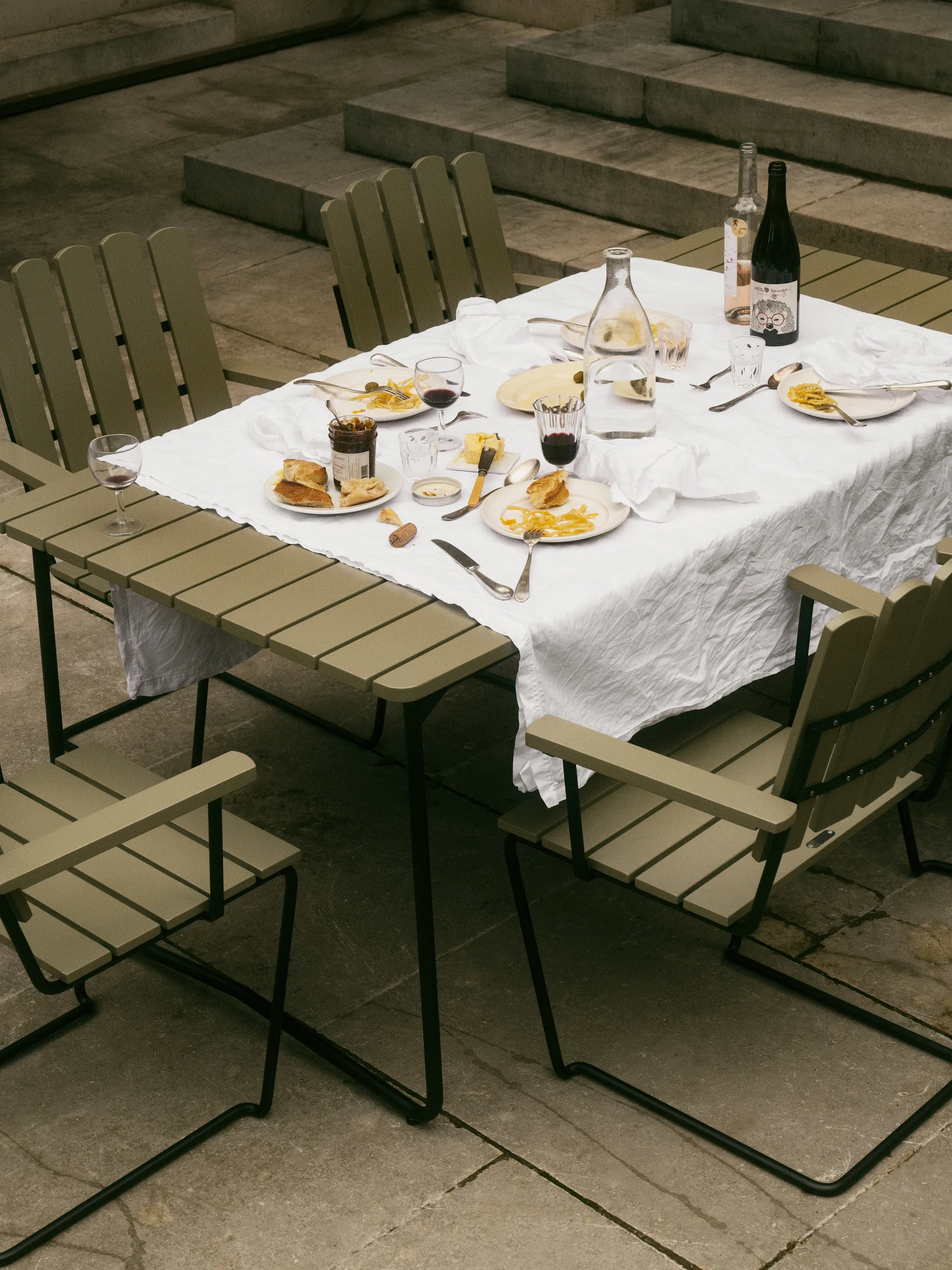 Mesa de jantar B31, Verde claro carvalho-preto Grythyttan Stålmöbler