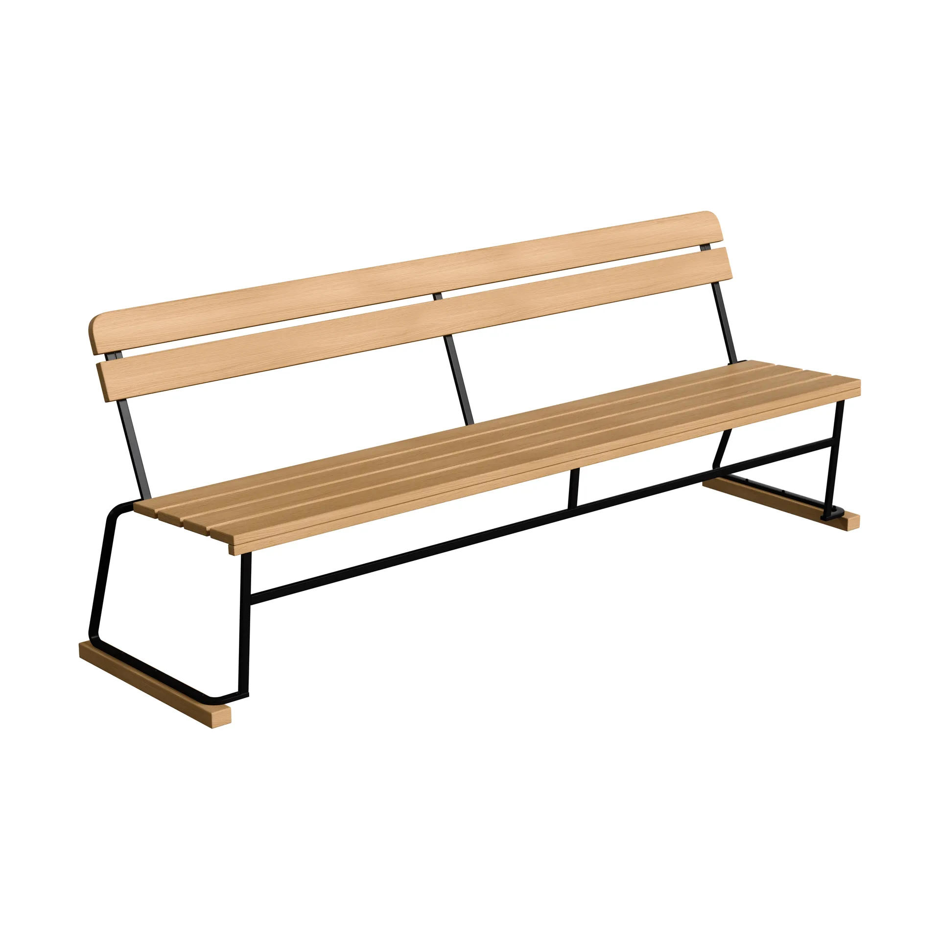 Sofá 5, Carvalho oleado – estrutura em aço preto Grythyttan Stålmöbler