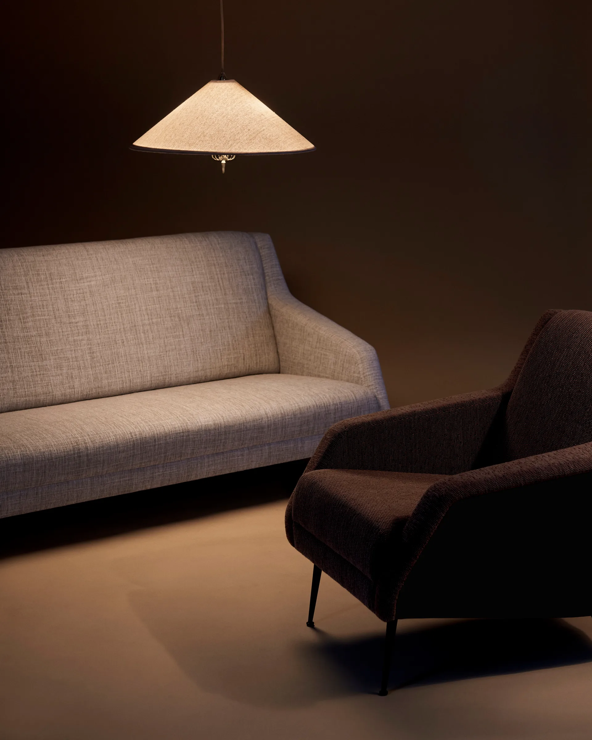 1967 Candeeiro de teto , Latão-lona  GUBI