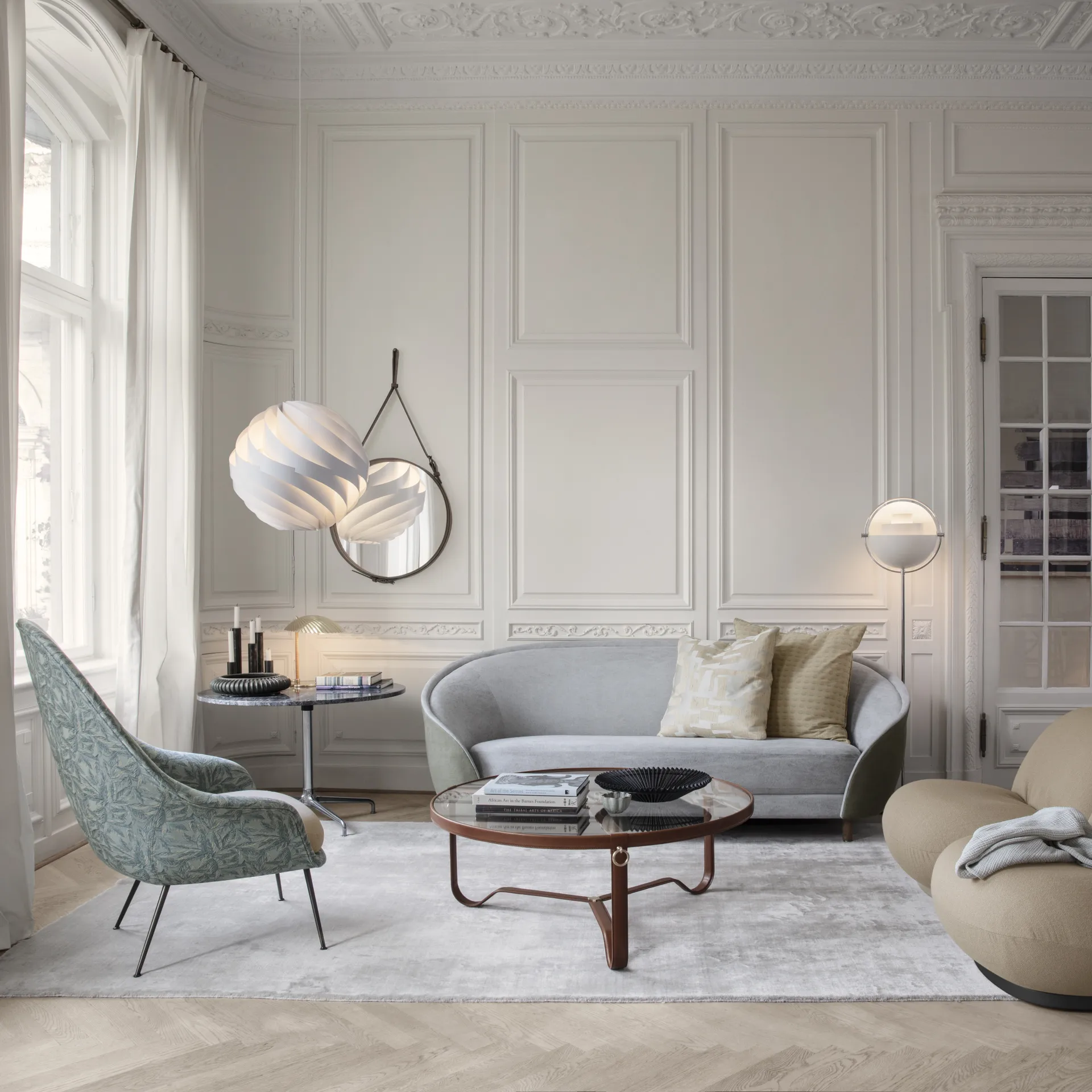 Adnet mesa de centro Ø100 cm, Tan GUBI