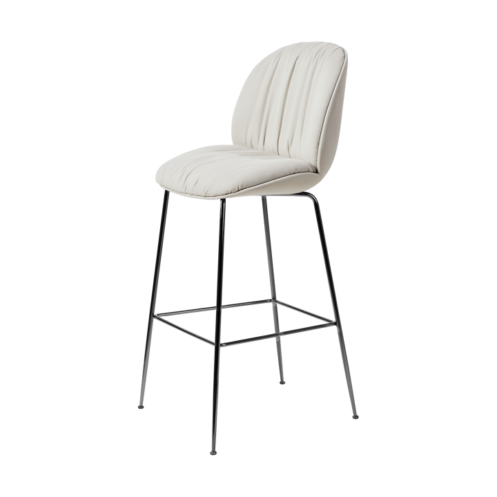 Beetle Soft banco de bar 75 cm totalmente revestida - Reales Gubi 001-preto cromado - GUBI