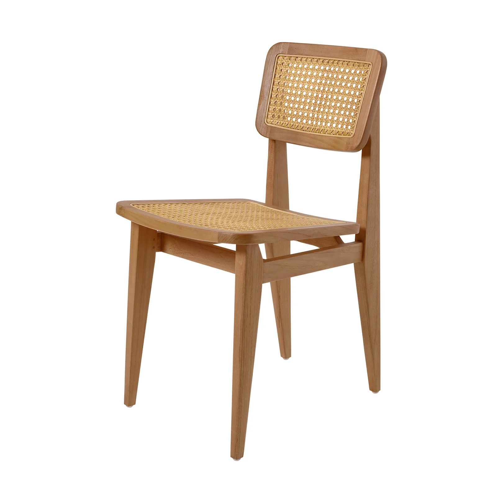 Cadeira C-chair Outdoor, All french cane-natural teak GUBI